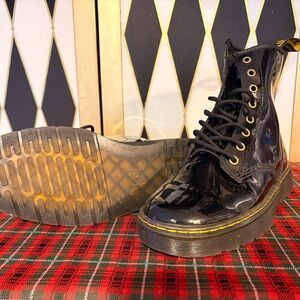 Doc Martens Black Patent Leather Boots
